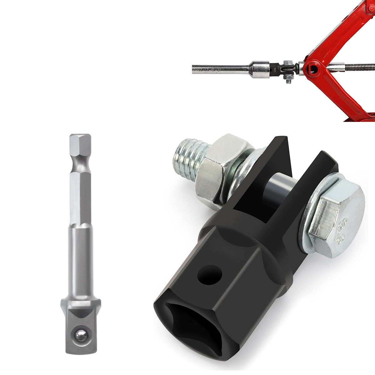 Serplex Car Jack Adapter, 1/2 Inch Car Scissor Jack Adapter, Drill Adapter Replacement for Ring Or Double Hole Scissor Jacks Serplex Car Jack Adapter, 1/2 Inch Car Scissor Jack Adapter, Drill Adapter Replacement for Ring Or Double Hole Scissor Jacks